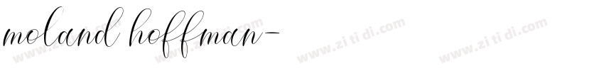 moland hoffman字体转换